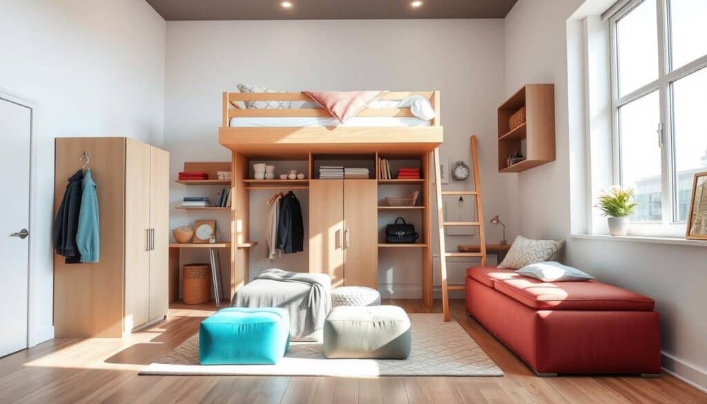 Bedroom space saving