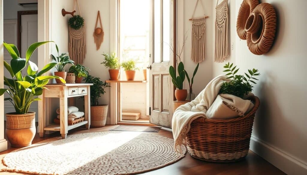 Boho Entryway Natural Materials