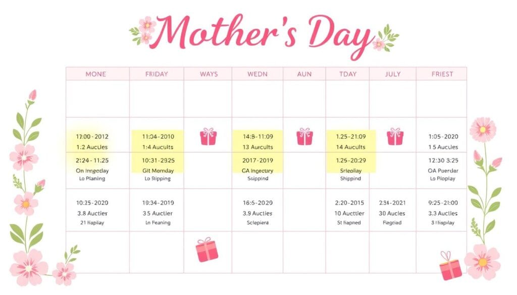 Mother's Day shipping deadlines