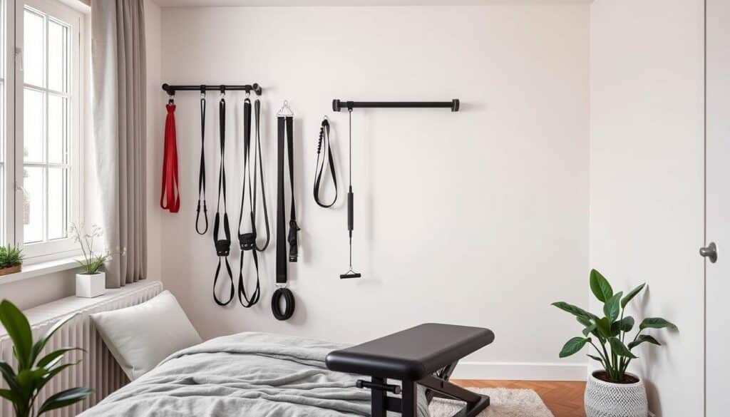 Space-saving workout equipment