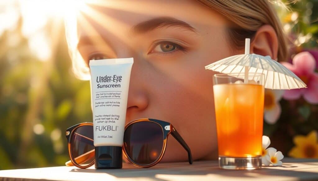 Sun protection for under eye area