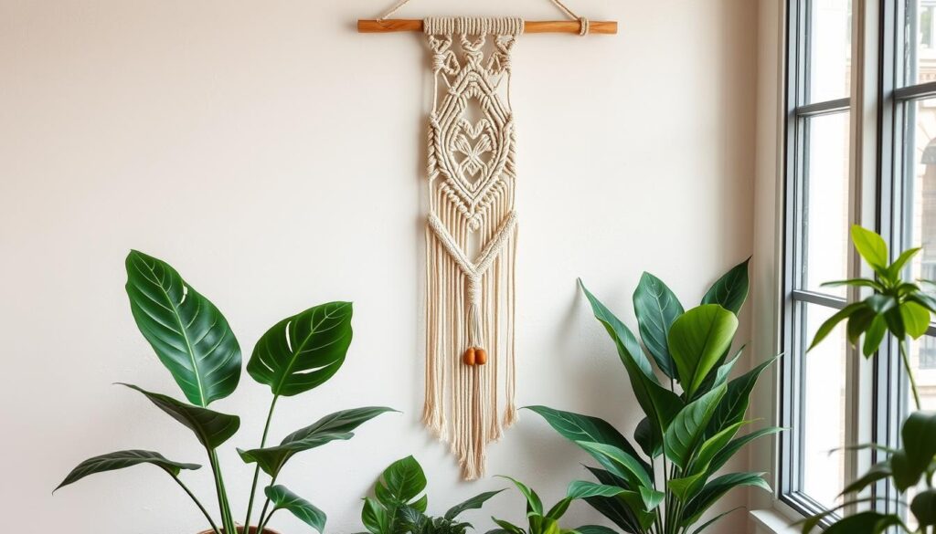 bohemian macrame wall hanging