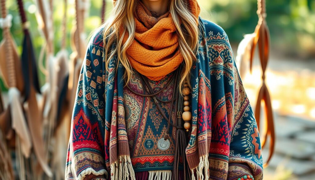 boho chic layering