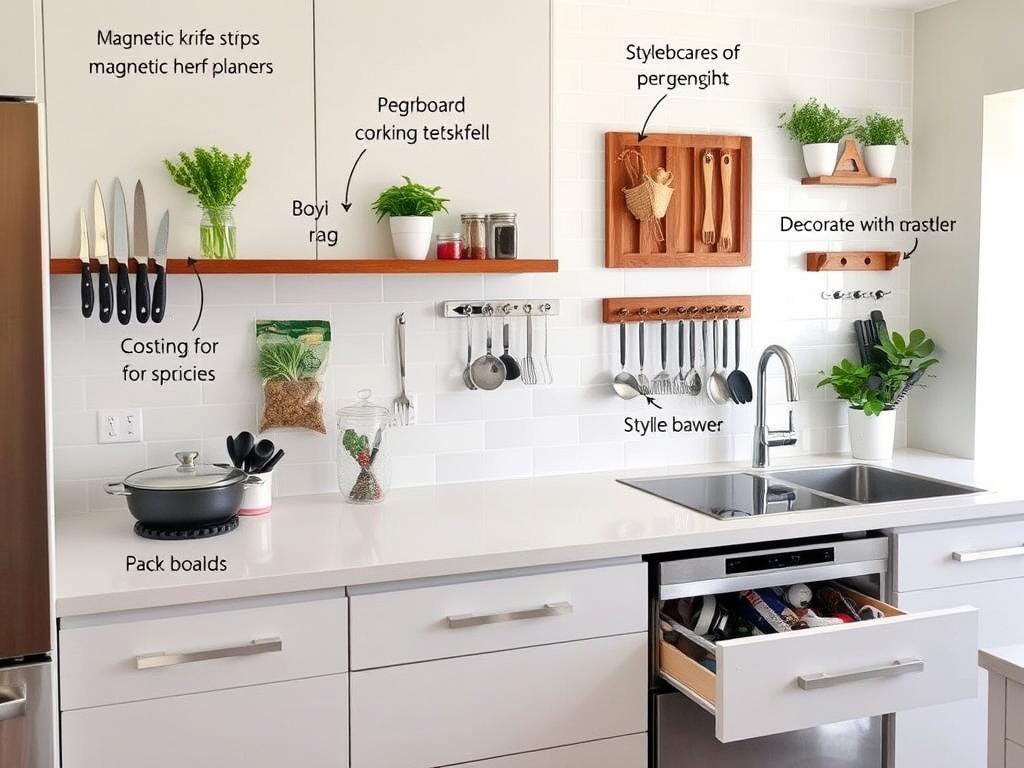 12 Small Kitchen Backsplash Storage Solutions