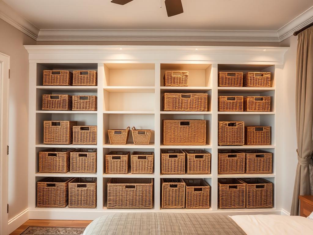 Built-in basket storage