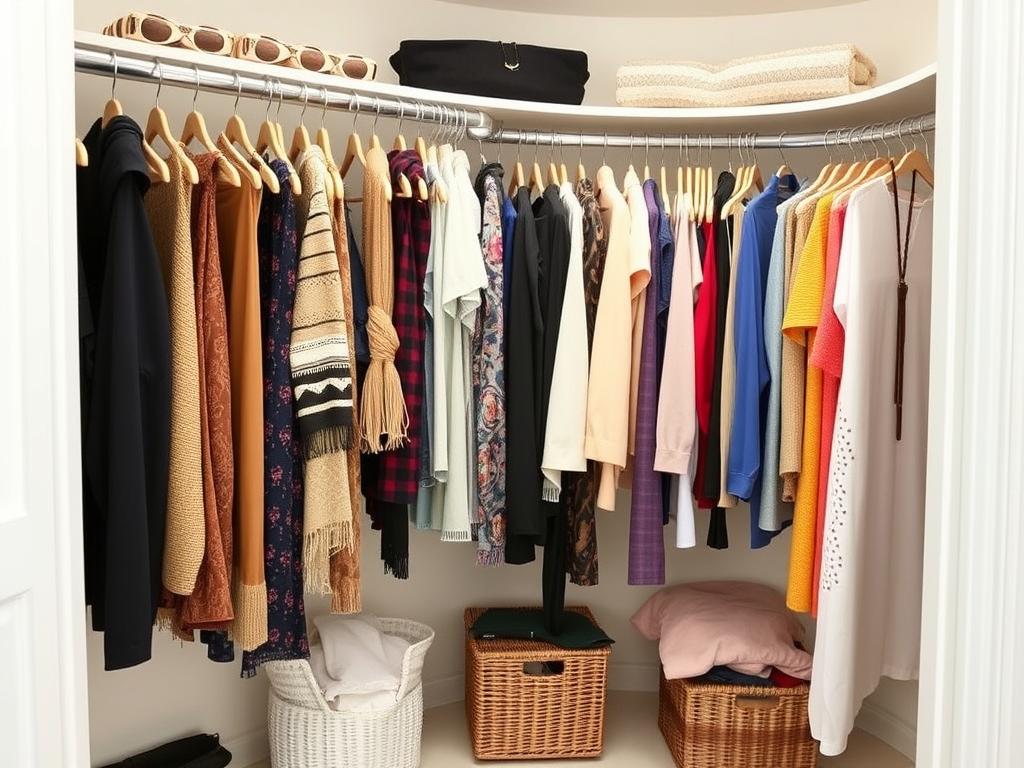 Closet Organization with Tension Rods