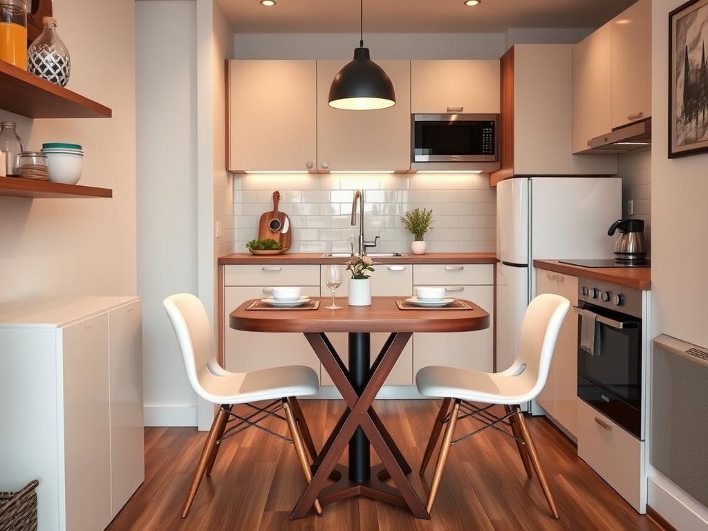 Compact Dining Tables in Small Kitchen