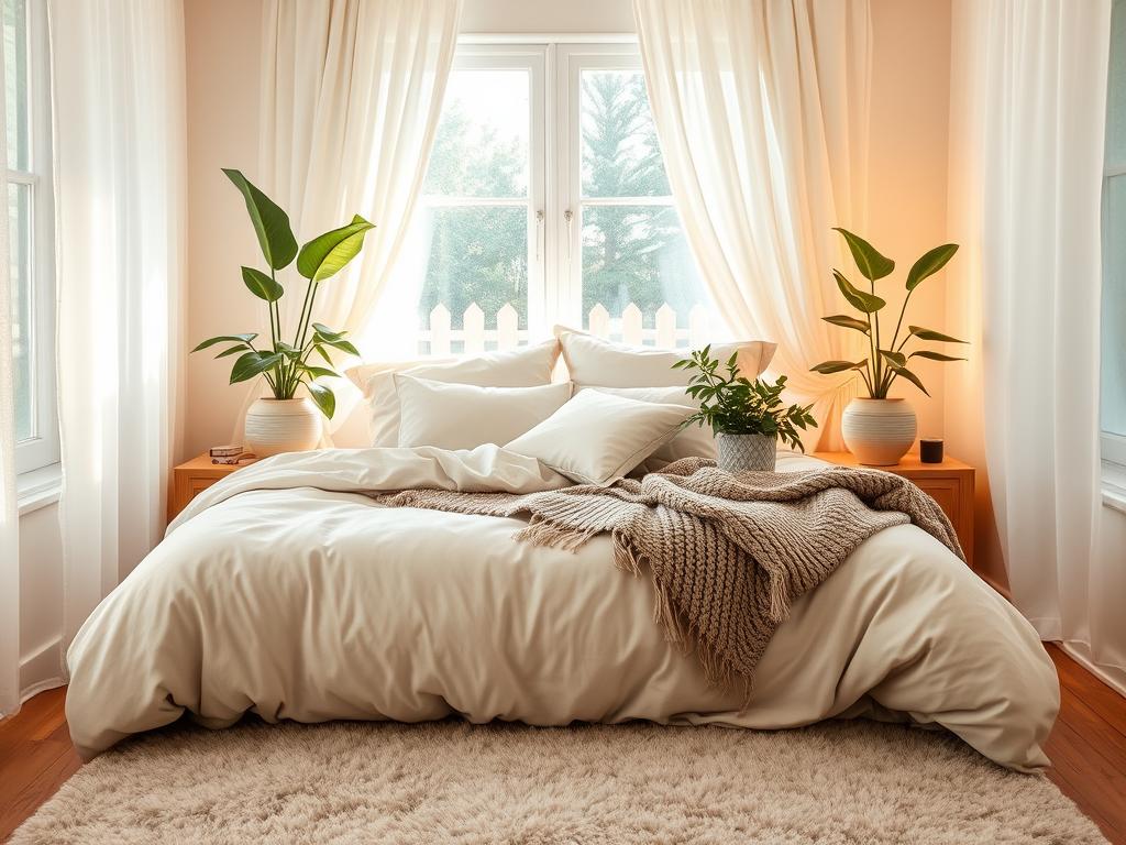Cozy bedroom layers