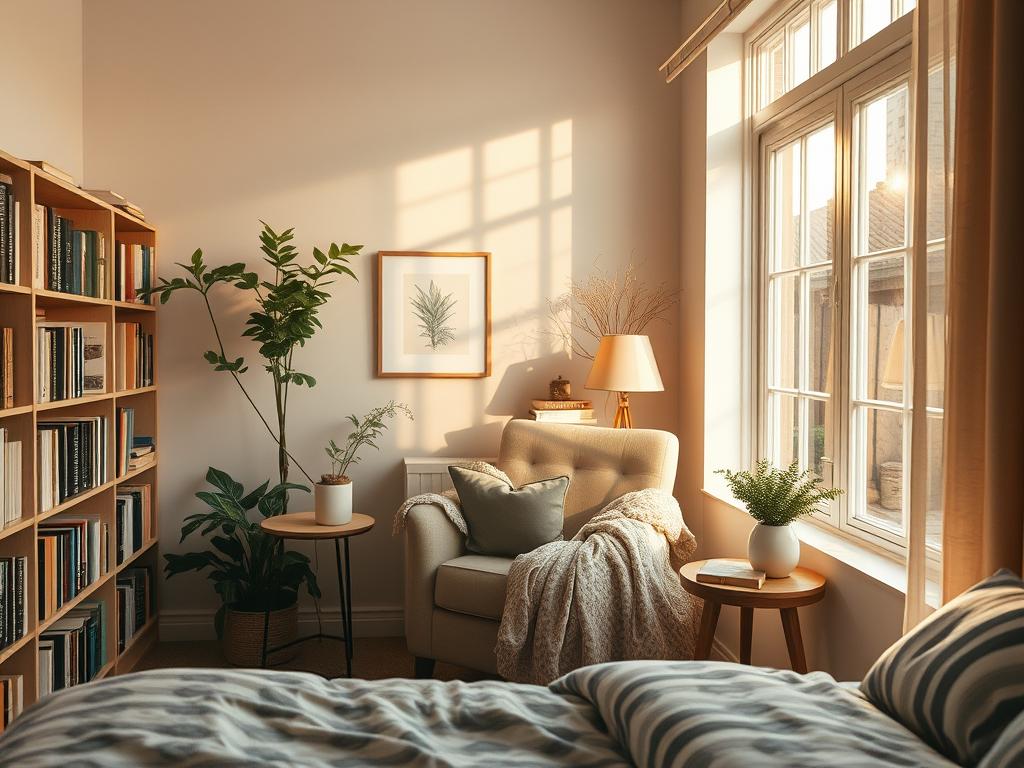 Cozy reading nook