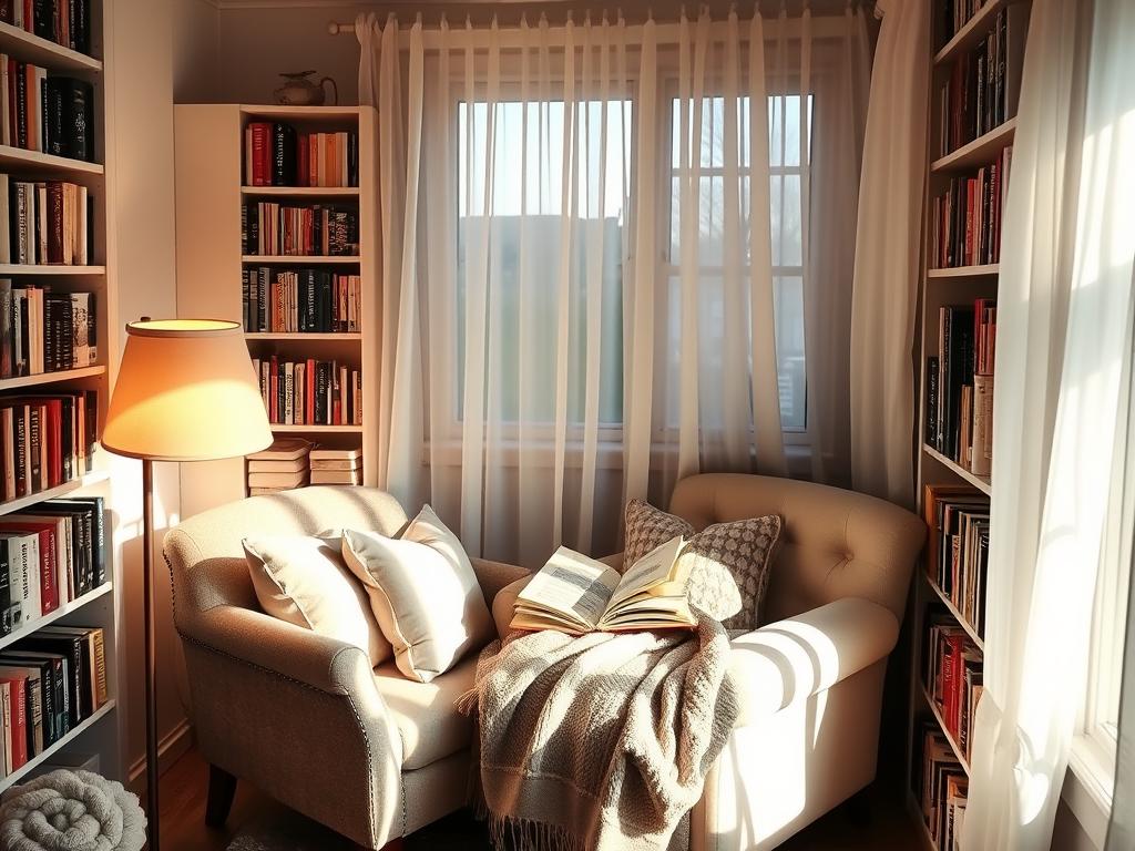 Cozy reading nook