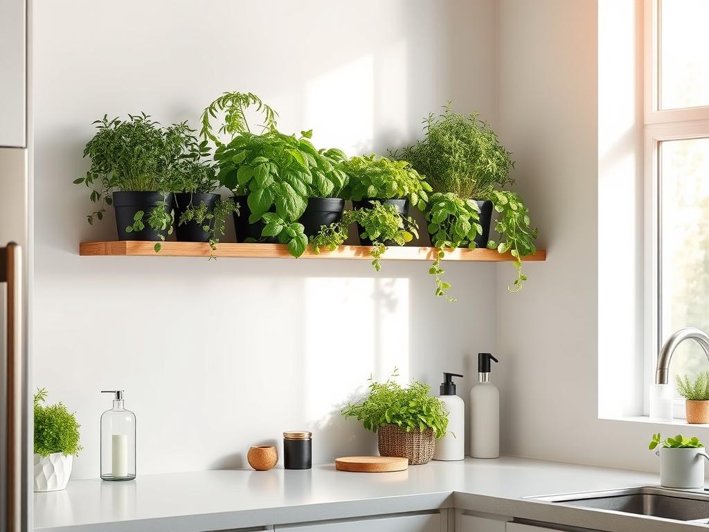 Minimalist Kitchen Herb Garden Design