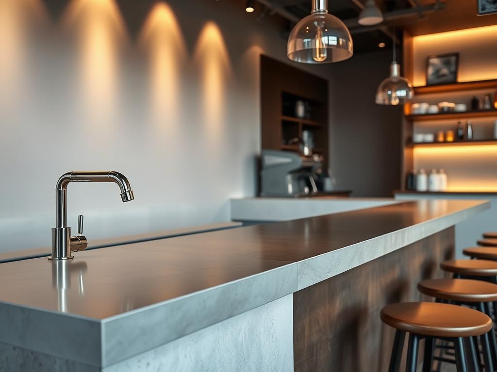 Modern Coffee Bar Countertop Design