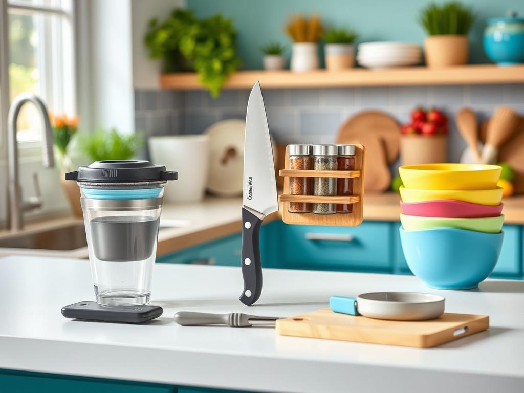 Multi-use kitchen tools for space saving