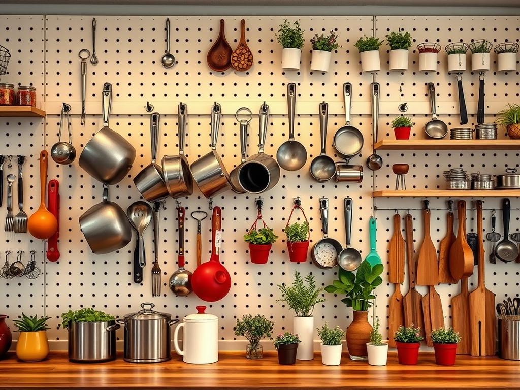Pegboard Kitchen Organization Hack