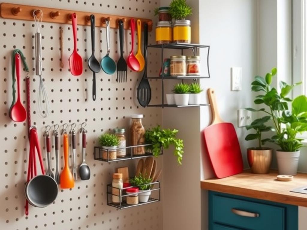 Pegboard Kitchen Storage Solutions
