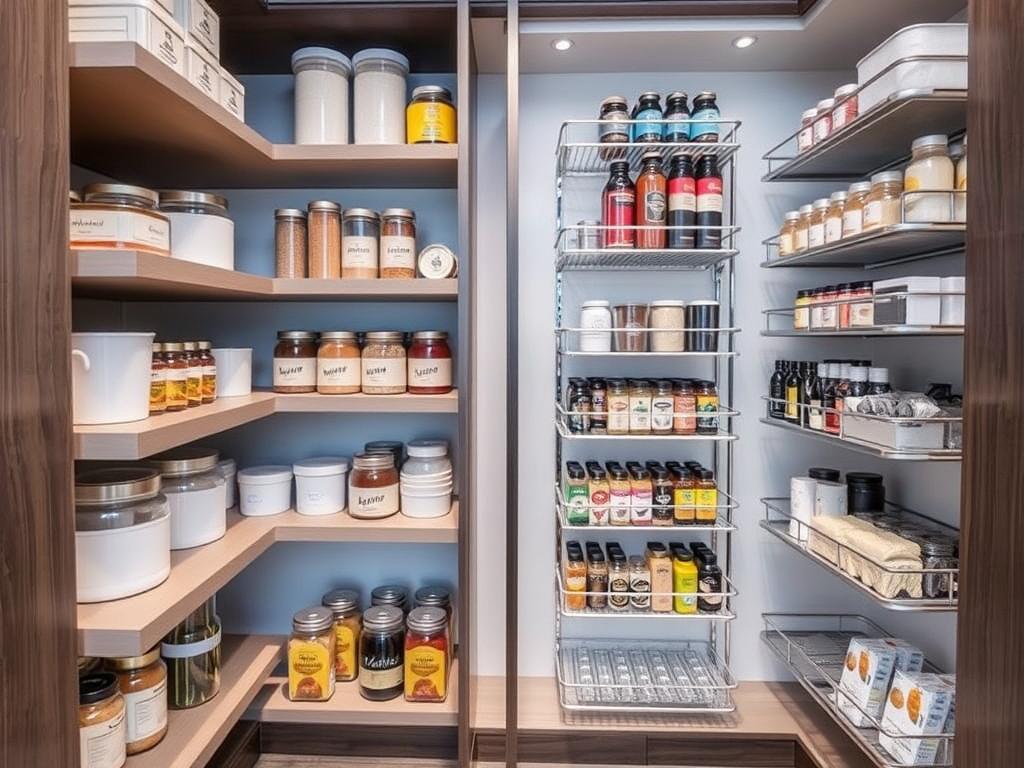 Pull-Out Pantry Shelves Organization