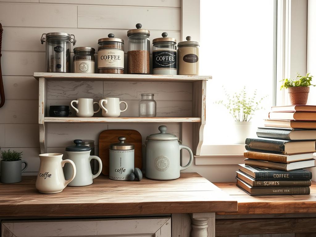 Rustic Farmhouse Coffee Station Design