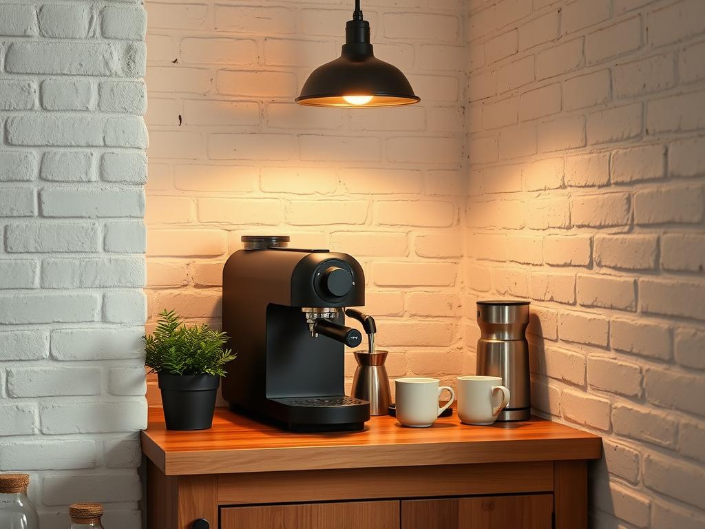 Small Corner Coffee Station Design