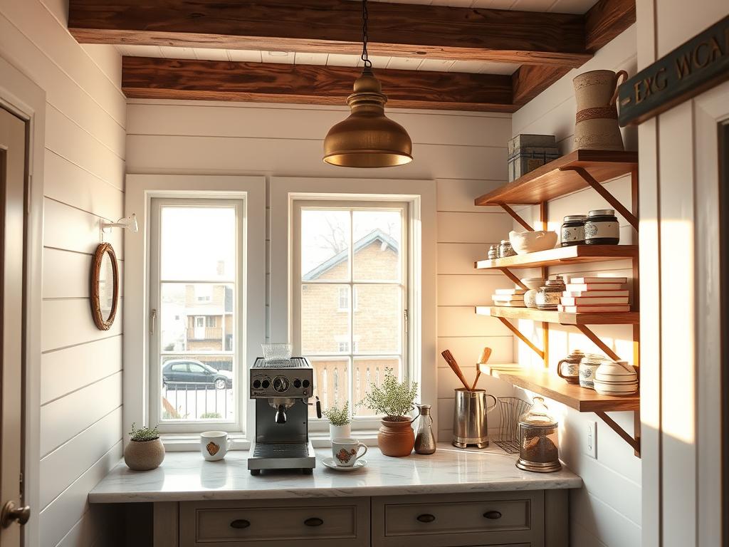 Small Kitchen Coffee Nook Design