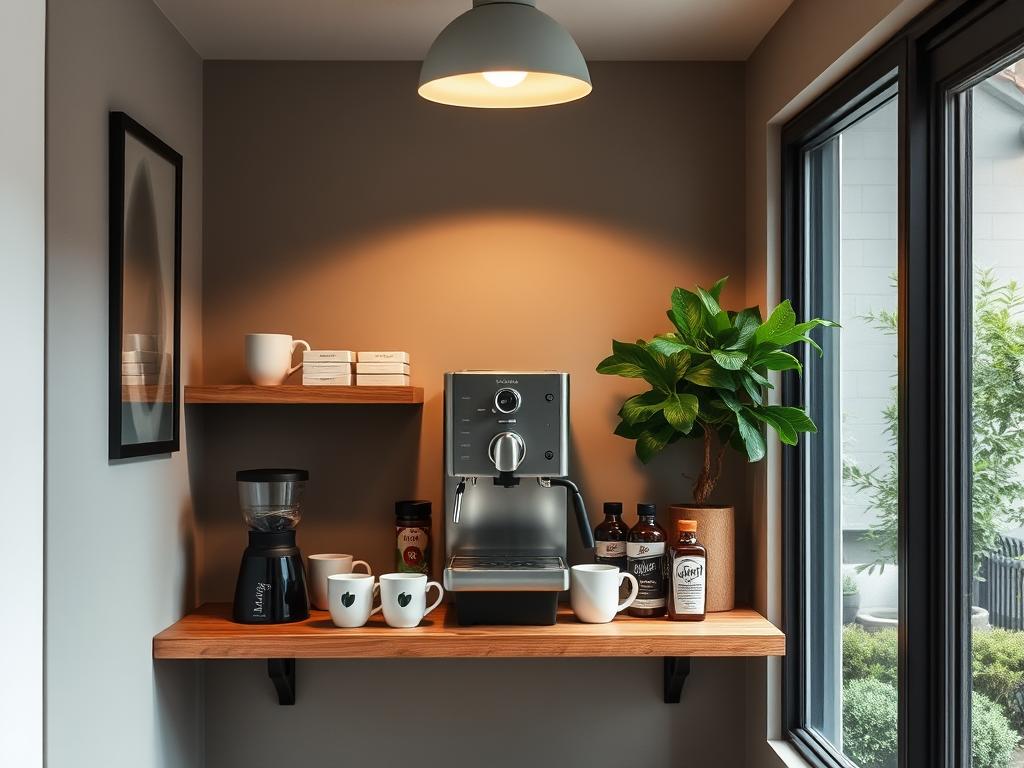 Small Space Coffee Station Design