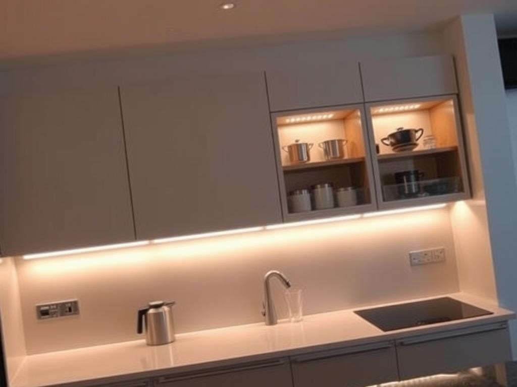 Under-Cabinet Lighting and Storage Combo