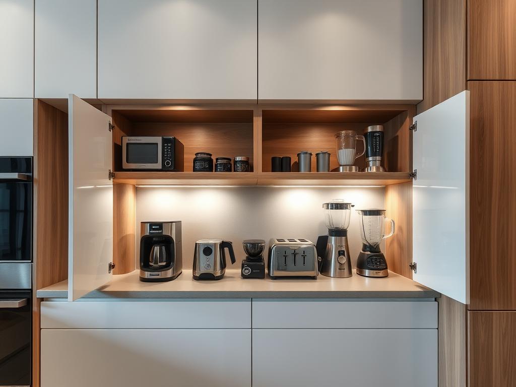 Under-Counter Kitchen Appliance Storage