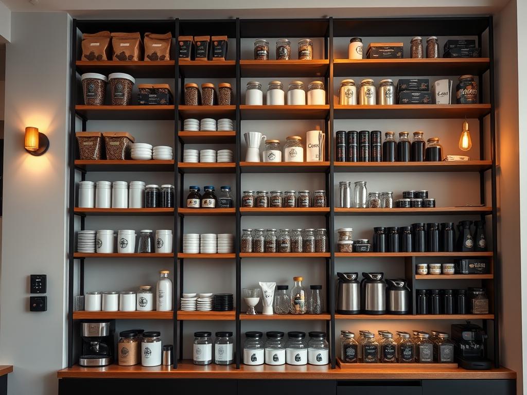 Vertical Coffee Bar Storage Solutions