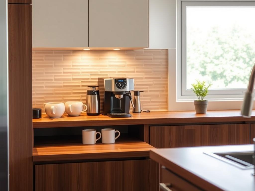 built in coffee bar ideas kitchen