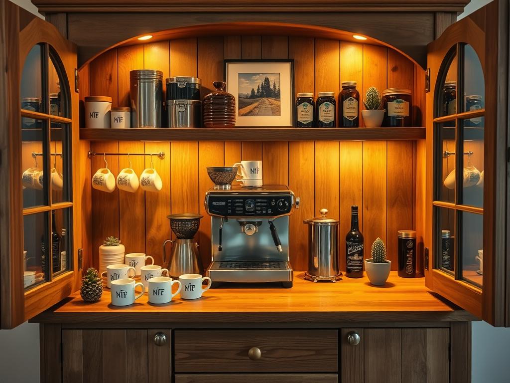 coffee bar hutch ideas