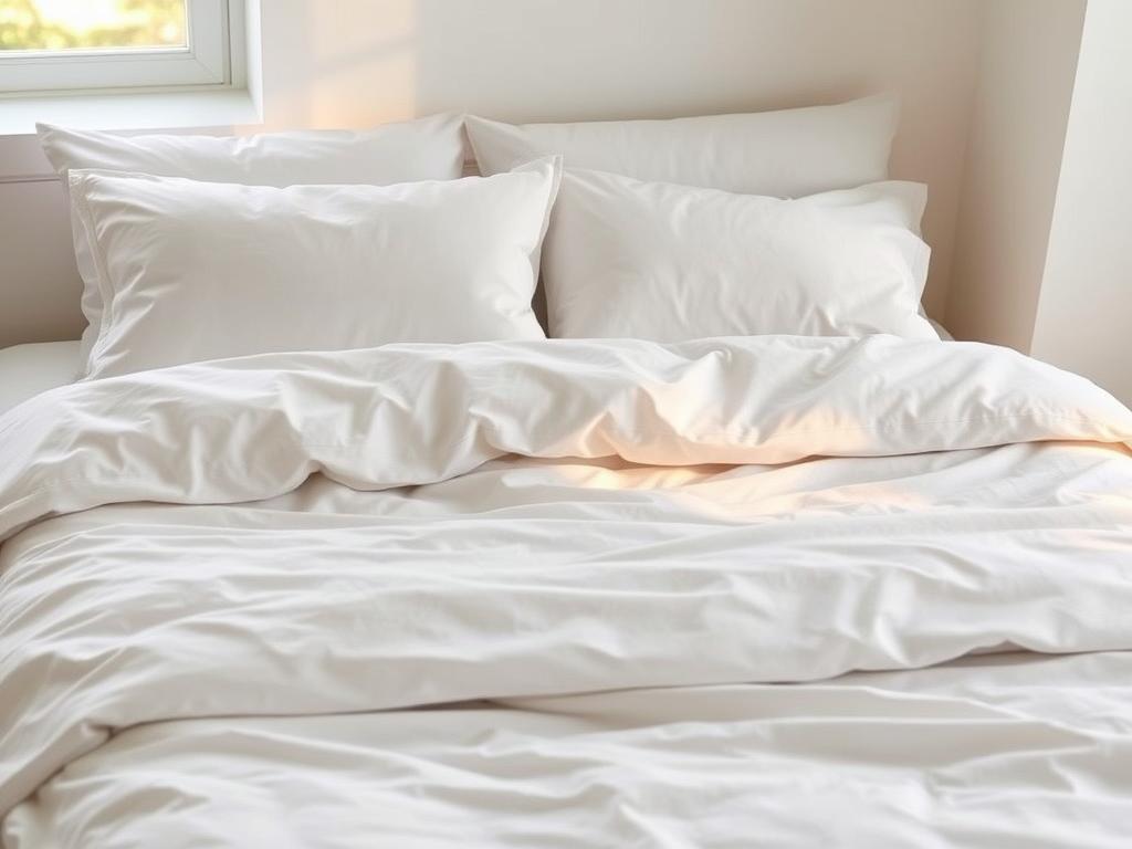 neatly made bed