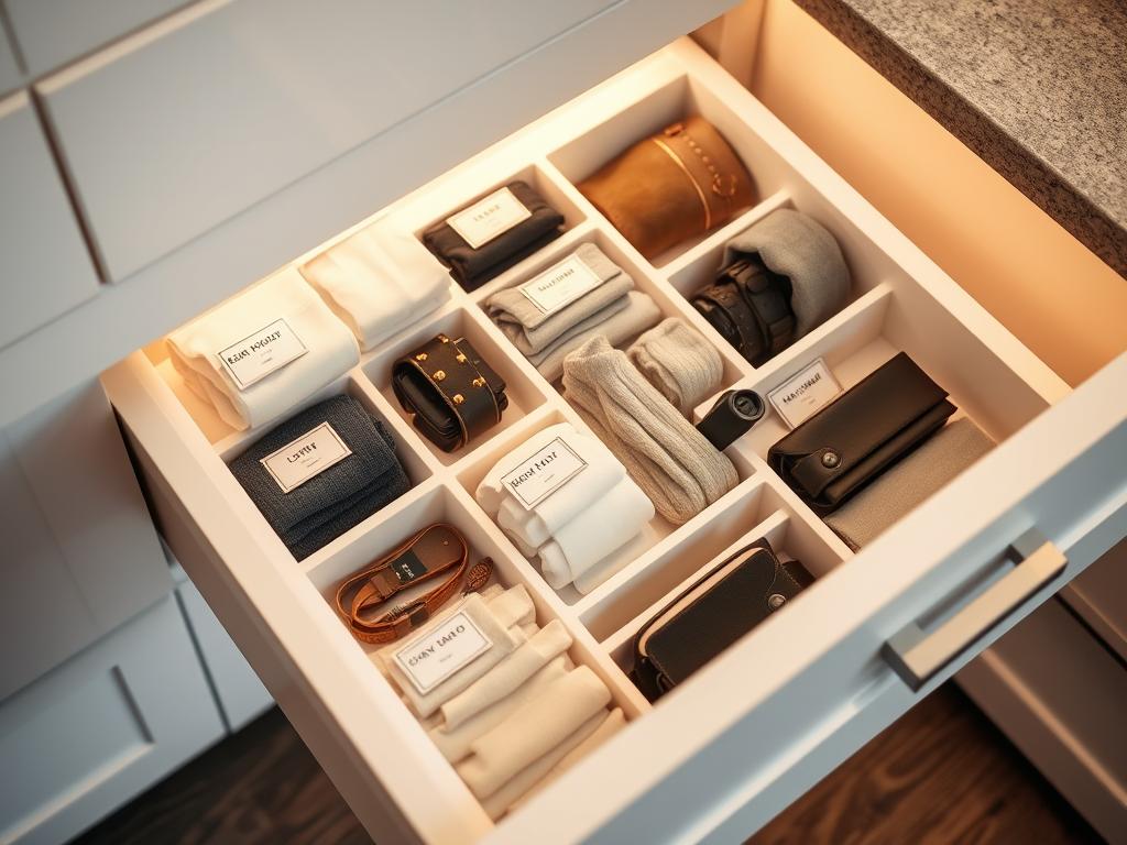 organized drawer space
