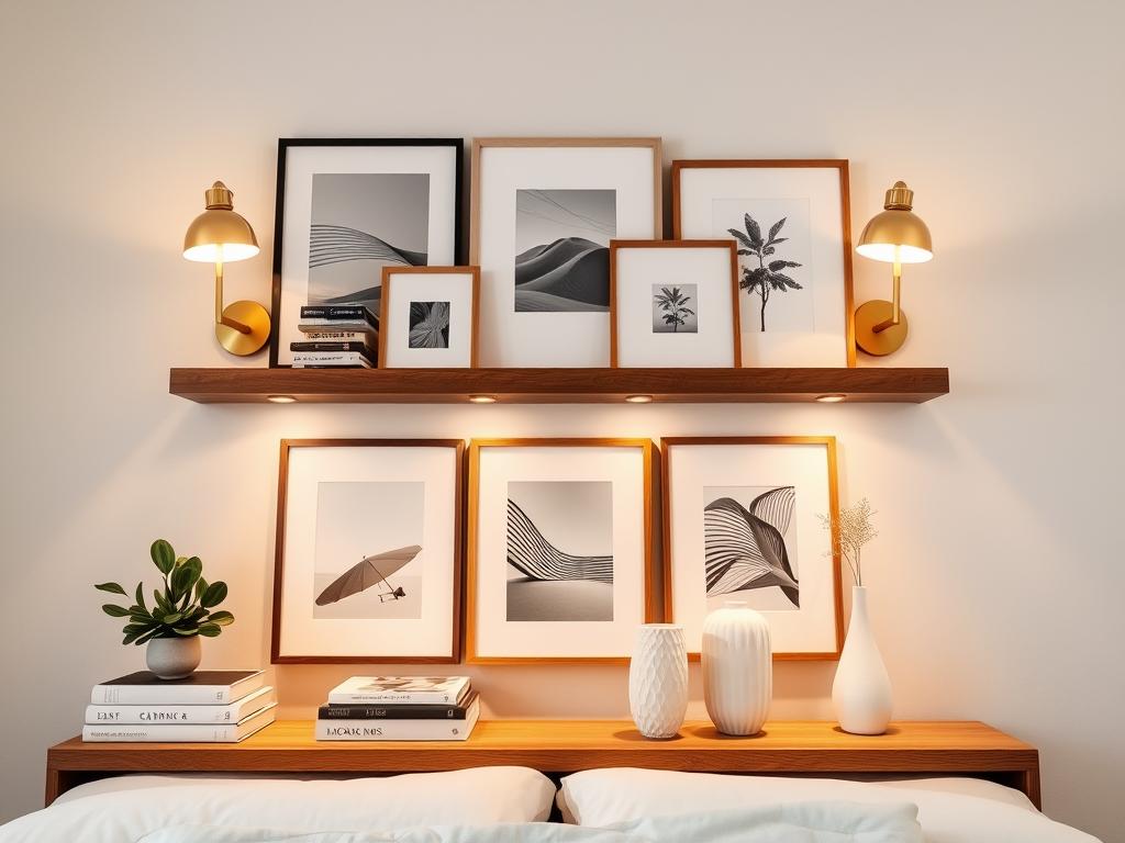 Aesthetic Shelf Styling in Bedroom