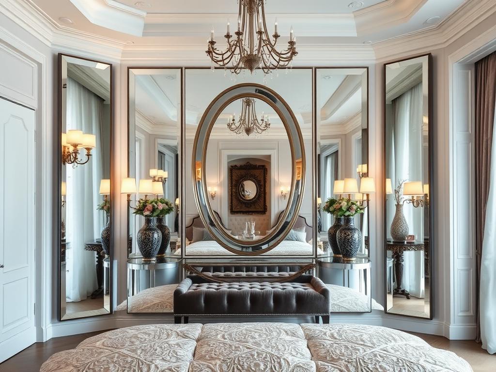 Bedroom Mirror Arrangement Design