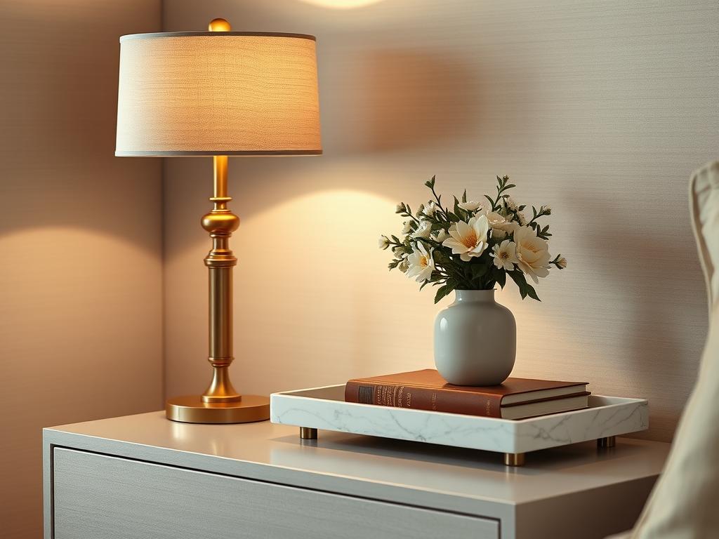 Luxurious Nightstand Styling